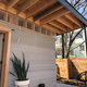 The house is made up of about 100 lines of concrete, and a wooden roof.